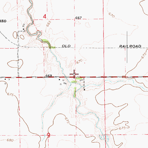Topographic Map of Gay Creek School (historical), IL