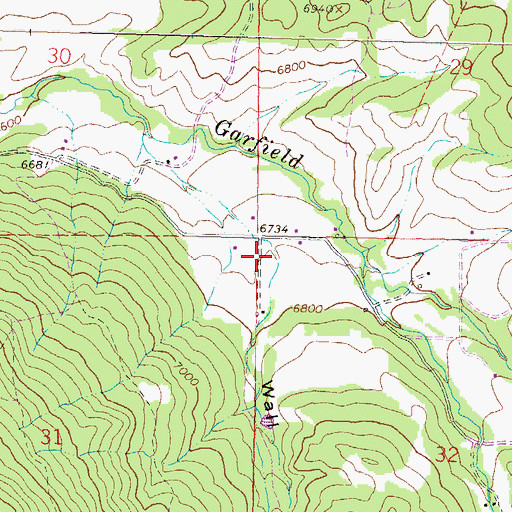 Topographic Map of Wall Gulch, CO