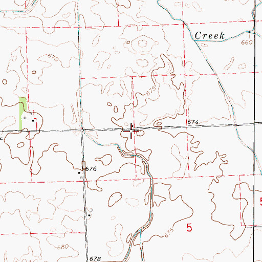 Topographic Map of Maple Grove School (historical), IL