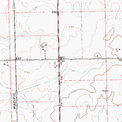Topographic Map of Mitchell School (historical), IL