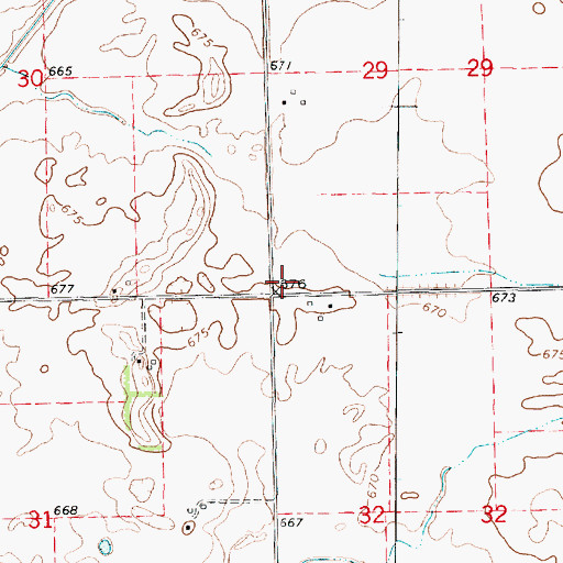 Topographic Map of New Bethel School (historical), IL