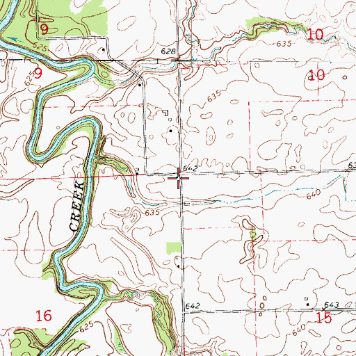 Topographic Map of New Victor School (historical), IL