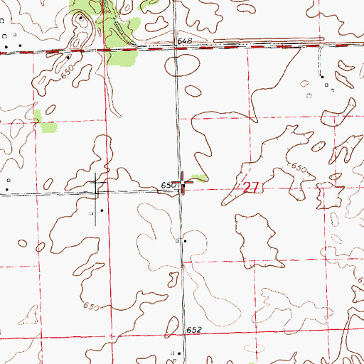 Topographic Map of Oak Grove School (historical), IL