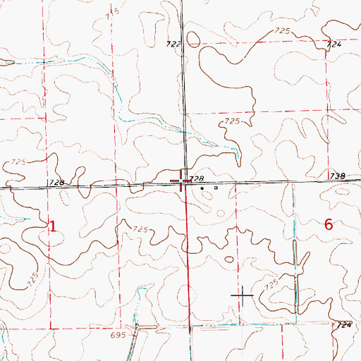 Topographic Map of Pleasant Hill School (historical), IL