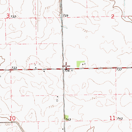 Topographic Map of Pleasant Hill School (historical), IL