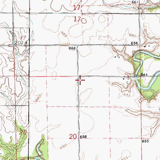 Topographic Map of Pleasant Valley School (historical), IL