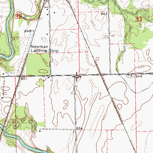 Topographic Map of Roberts School (historical), IL