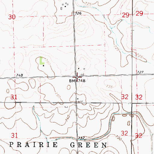 Topographic Map of Victor School (historical), IL