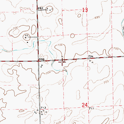 Topographic Map of Willow Grove School (historical), IL