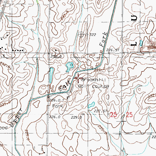 Topographic Map of Brookhill Golf Course, IL