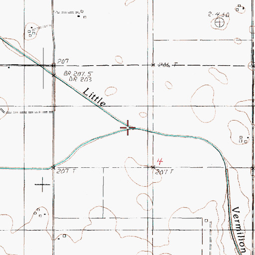 Topographic Map of Little Vermilion Sub Two Ditch, IL