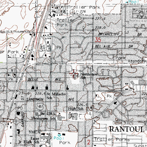 Topographic Map of Northview Elementary School, IL