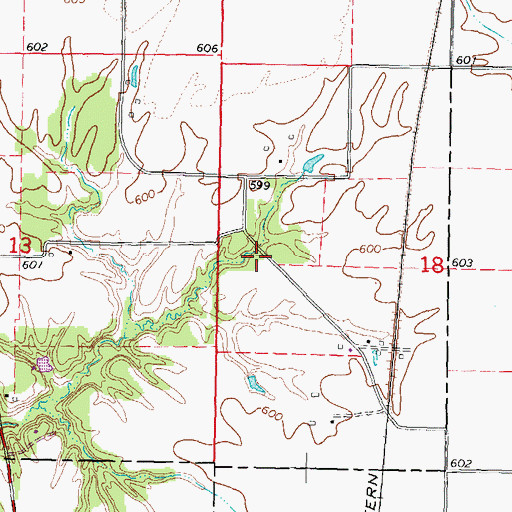 Topographic Map of Sugar Point School (historical), IL
