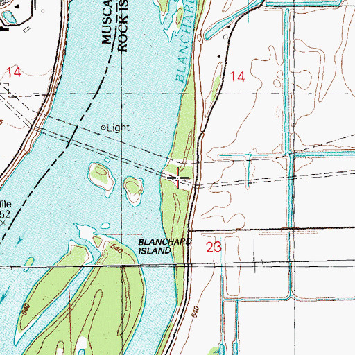 Topographic Map of Island Number 336 (historical), IL