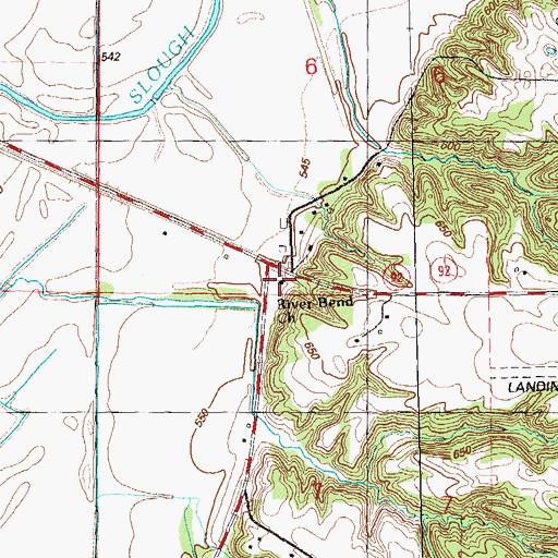 Topographic Map of River Bend Church, IL