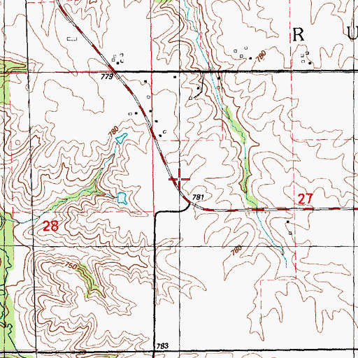 Topographic Map of Washington School (historical), IL