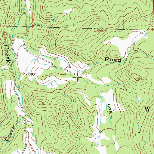 Topographic Map of Log Gulch, CO