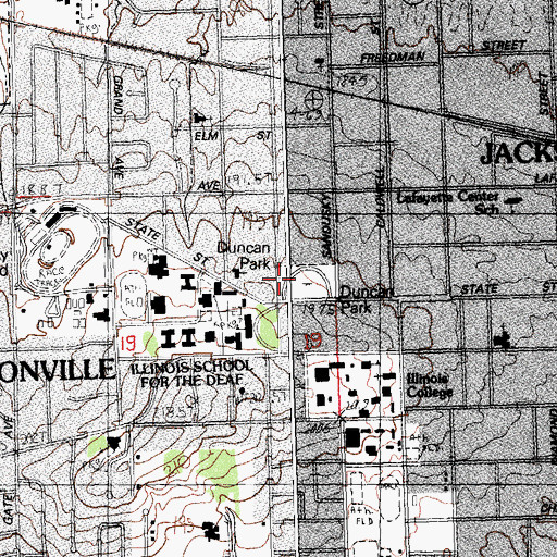 Topographic Map of Duncan Park, IL