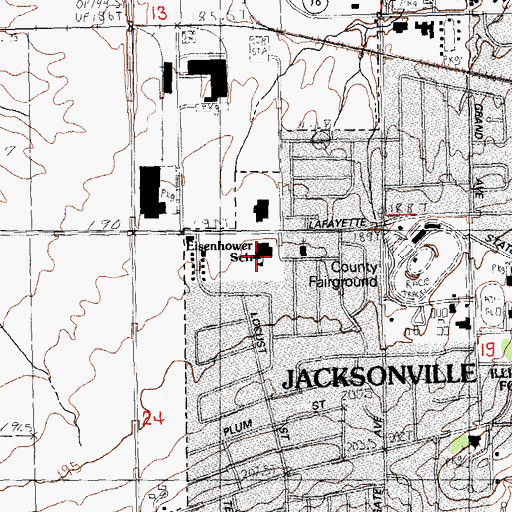 Topographic Map of Eisenhower Elementary School, IL