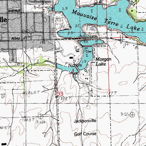 Topographic Map of Nichols Park, IL