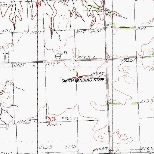 Topographic Map of Smith Landing Strip (historical), IL