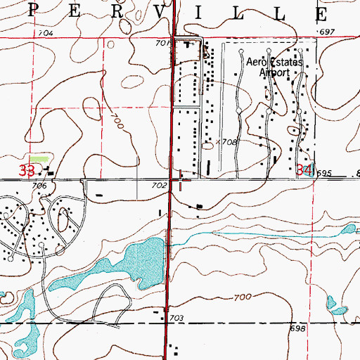 Topographic Map of Copenhagen School (historical), IL