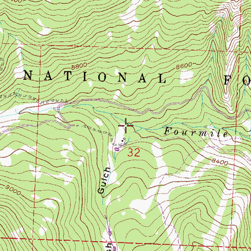 Topographic Map of Babbish Gulch, CO