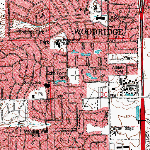 Topographic Map of Echo Point Park, IL