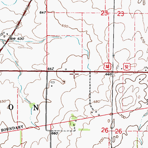 Topographic Map of Armson School (historical), IL