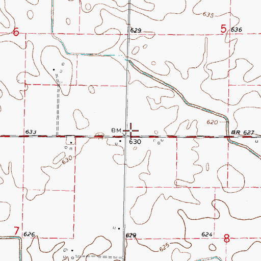 Topographic Map of Fullertown School (historical), IL