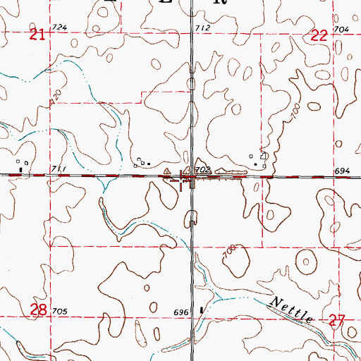 Topographic Map of Grove School (historical), IL