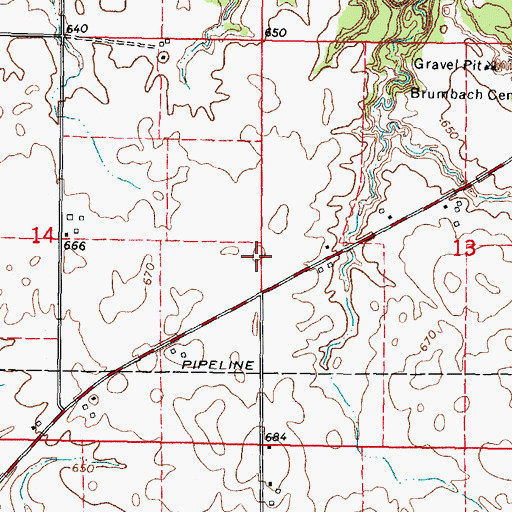 Topographic Map of Hall School (historical), IL