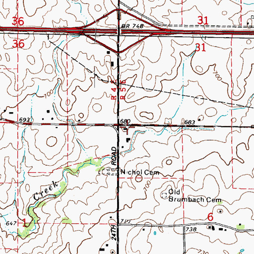 Topographic Map of Loring School (historical), IL