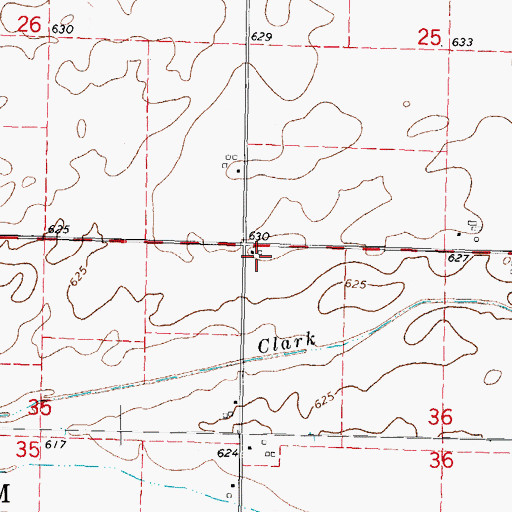 Topographic Map of Moniot School (historical), IL