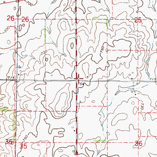 Topographic Map of Mount Pleasant School (historical), IL