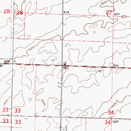 Topographic Map of Sargent School (historical), IL