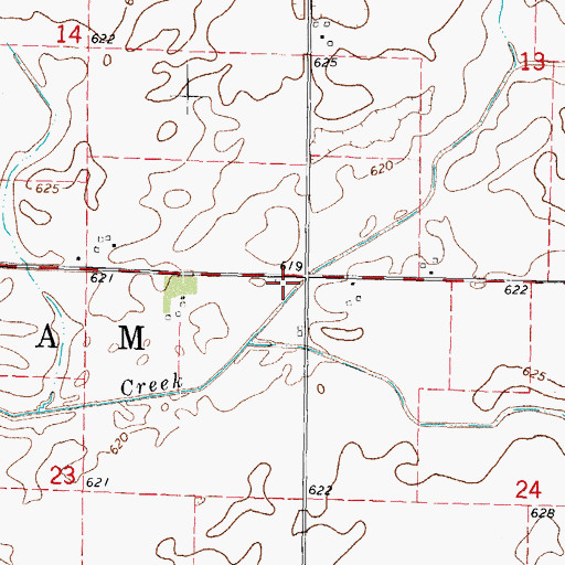 Topographic Map of School Number 186 (historical), IL