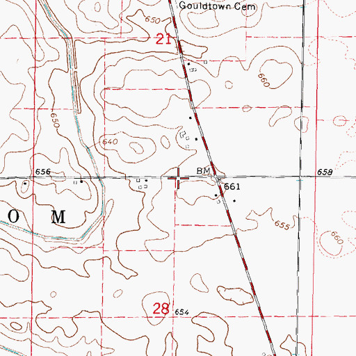 Topographic Map of School Number 248 (historical), IL