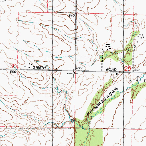 Topographic Map of Whipple School (historical), IL