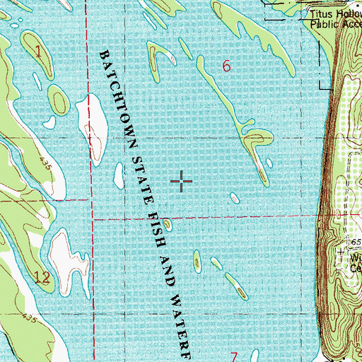 Topographic Map of Batchtown State Fish and Waterfowl Management Area, IL