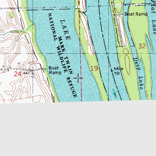 Topographic Map of Bundy Lake, IL