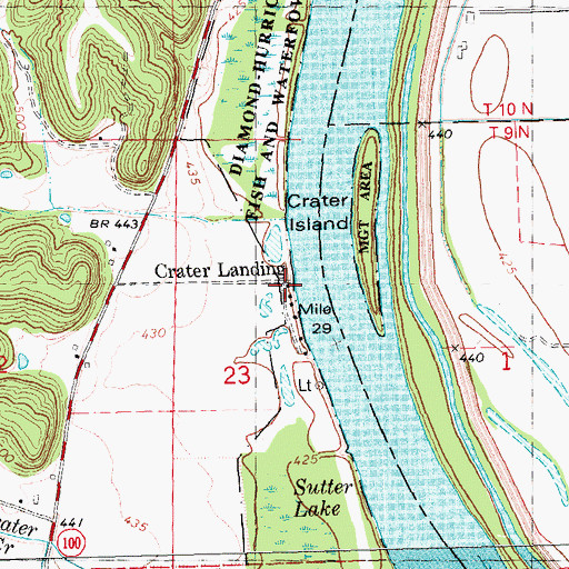 Topographic Map of Crater Landing, IL