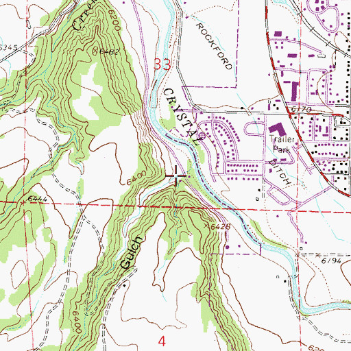 Topographic Map of Barbers Gulch, CO