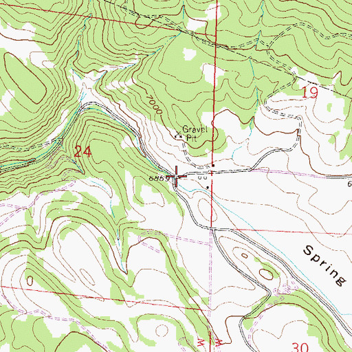 Topographic Map of Spring Valley, CO