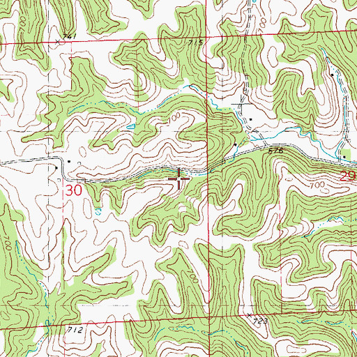 Topographic Map of Pleasant Dale School (historical), IL