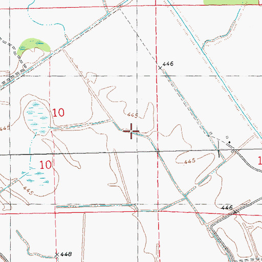 Topographic Map of Twin Ponds (historical), IL
