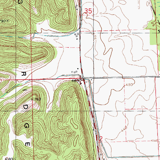 Topographic Map of Union School (historical), IL