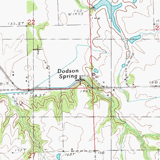 Topographic Map of Dodson Spring, IL