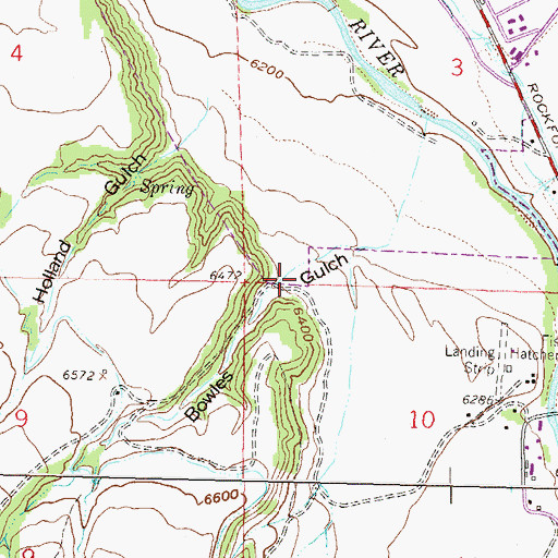 Topographic Map of Bowles Gulch, CO