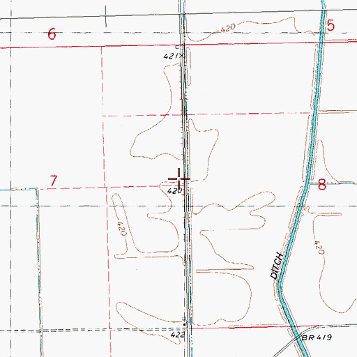 Topographic Map of West Lincoln School (historical), IL